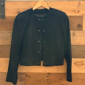 Vintage Black Women's Suede Jacket